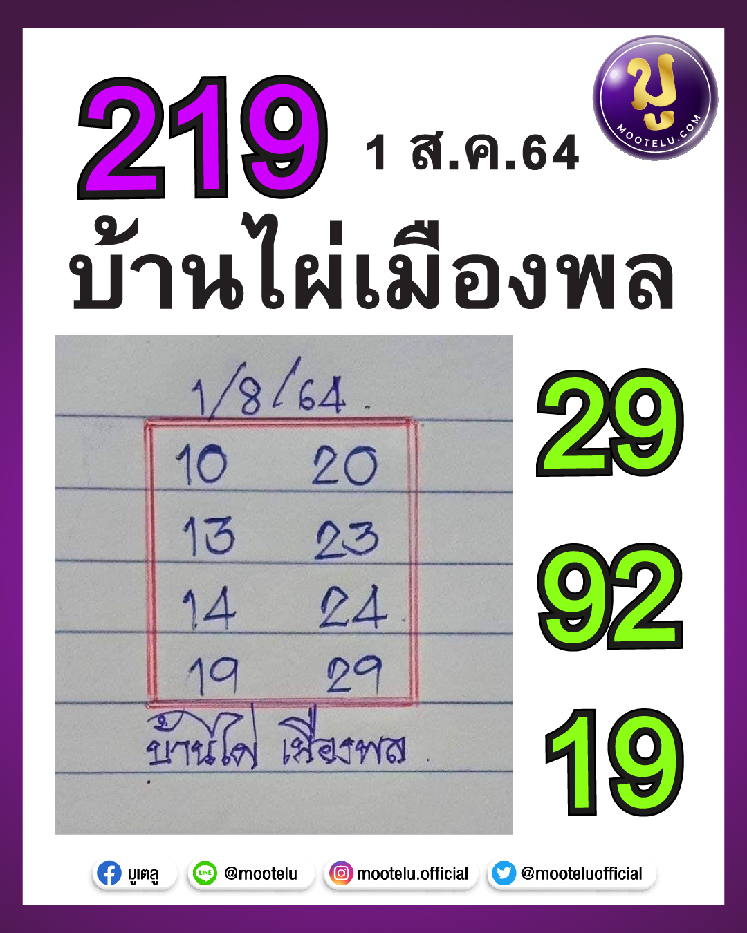 บ้านไผ่เมืองพล 01-08-64