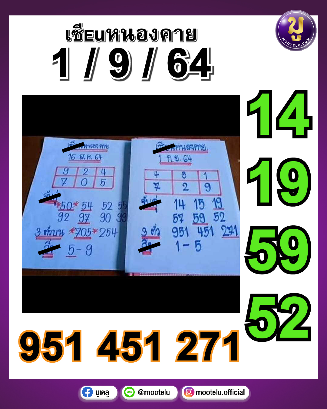 เซียนหนองคาย 01-09-64