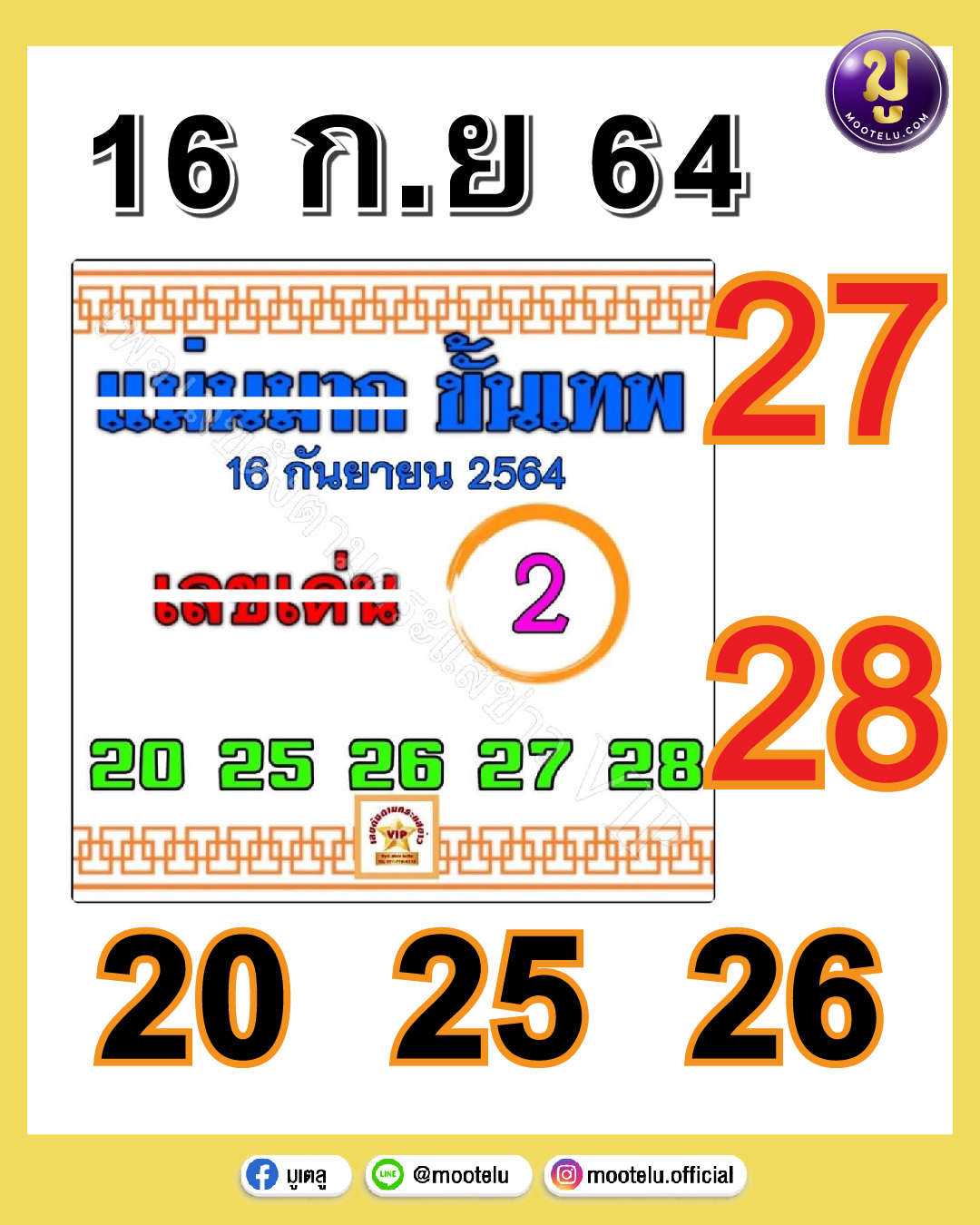แม่นมากขั้นเทพ 16-09-64