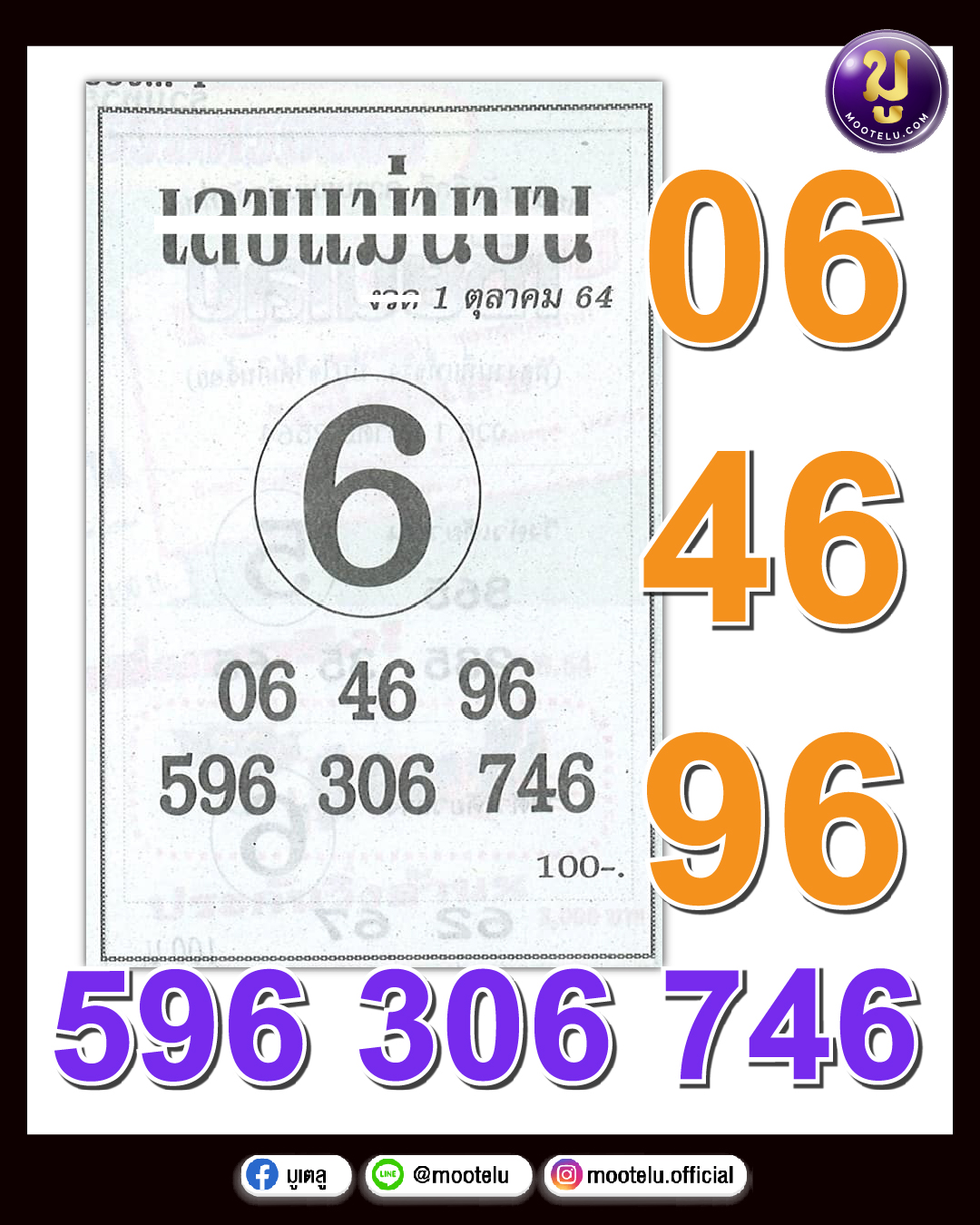 เลขแม่นบน 01-10-64