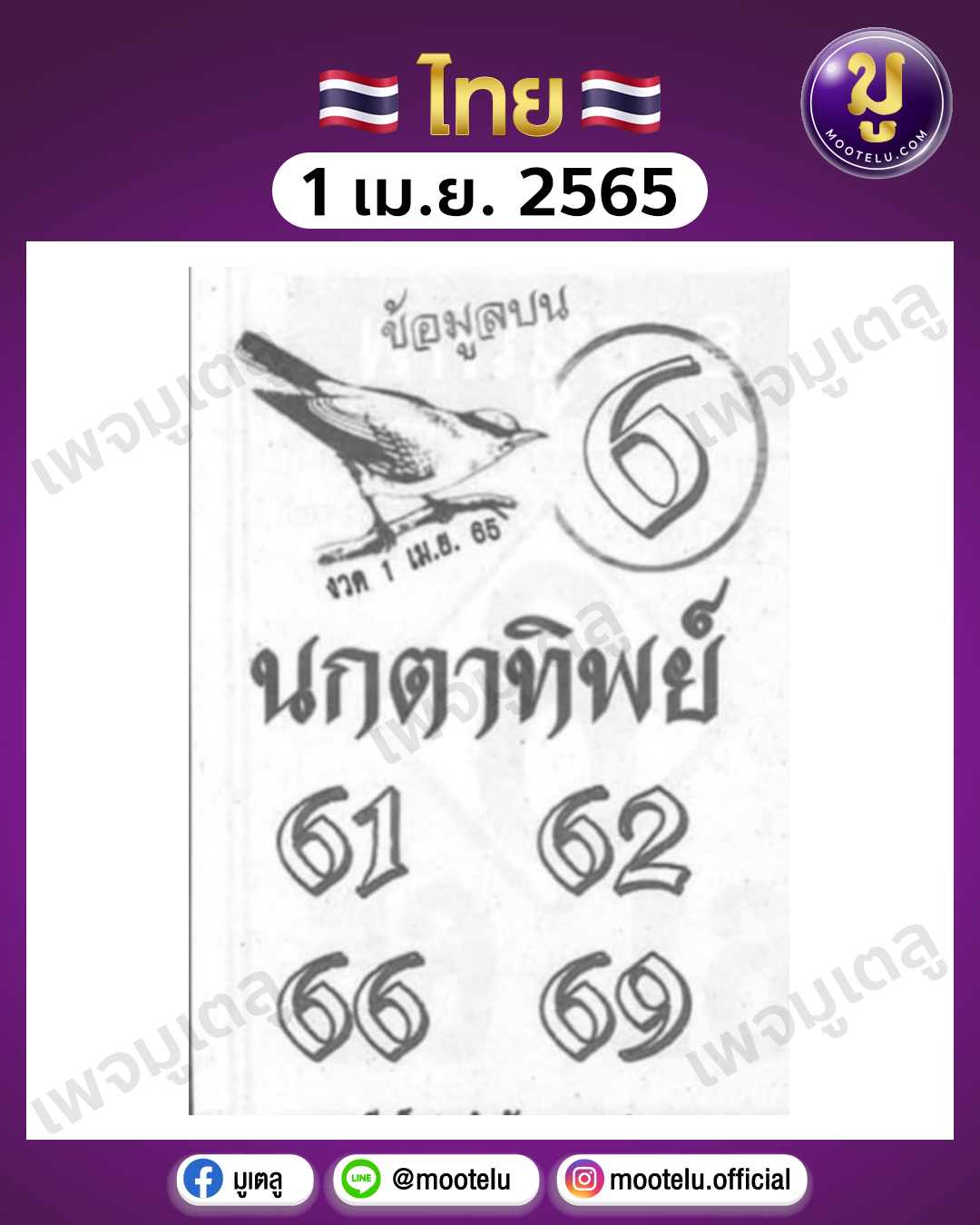 นกตาทิพย์ 1-4-65