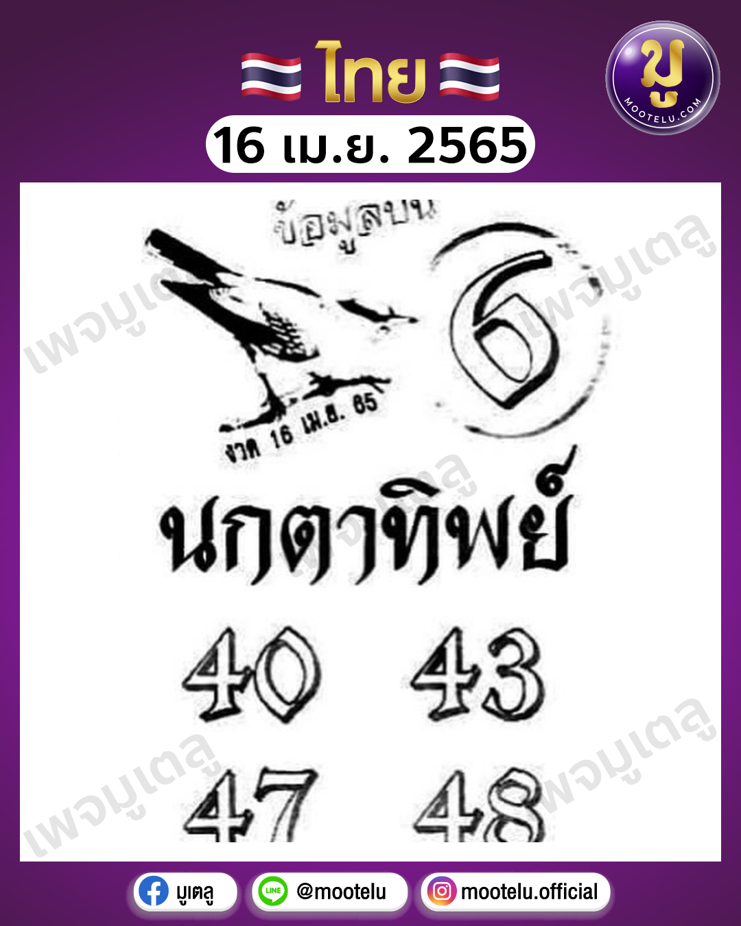 นกตาทิพย์ 16-4-65