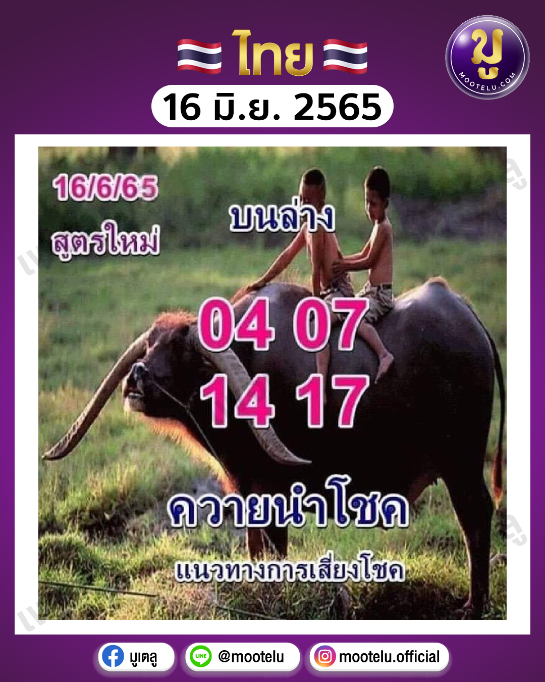 ควายนำโชค 16-6-65