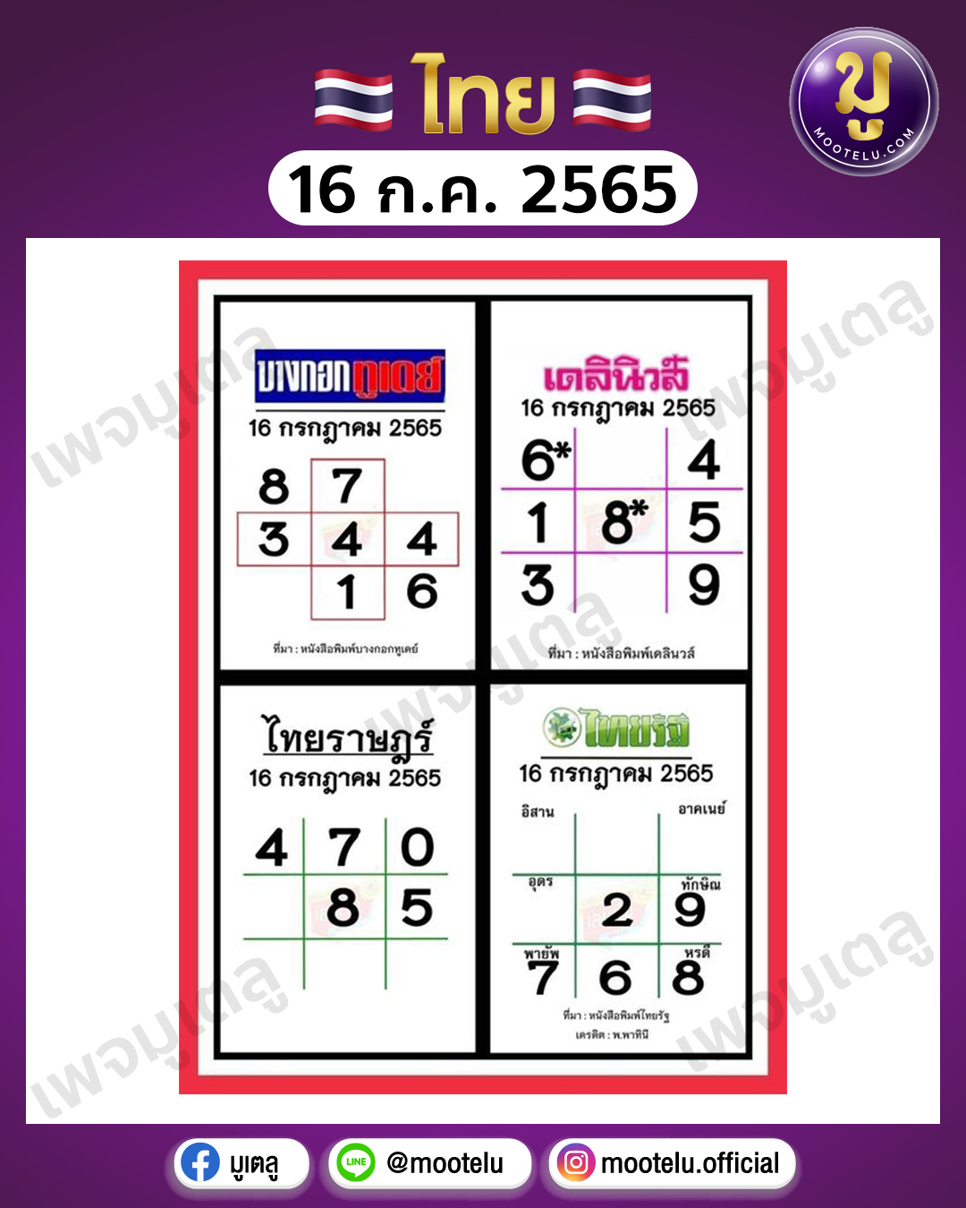 รวมเลขหนังสือพิมพ์ 16-7-65