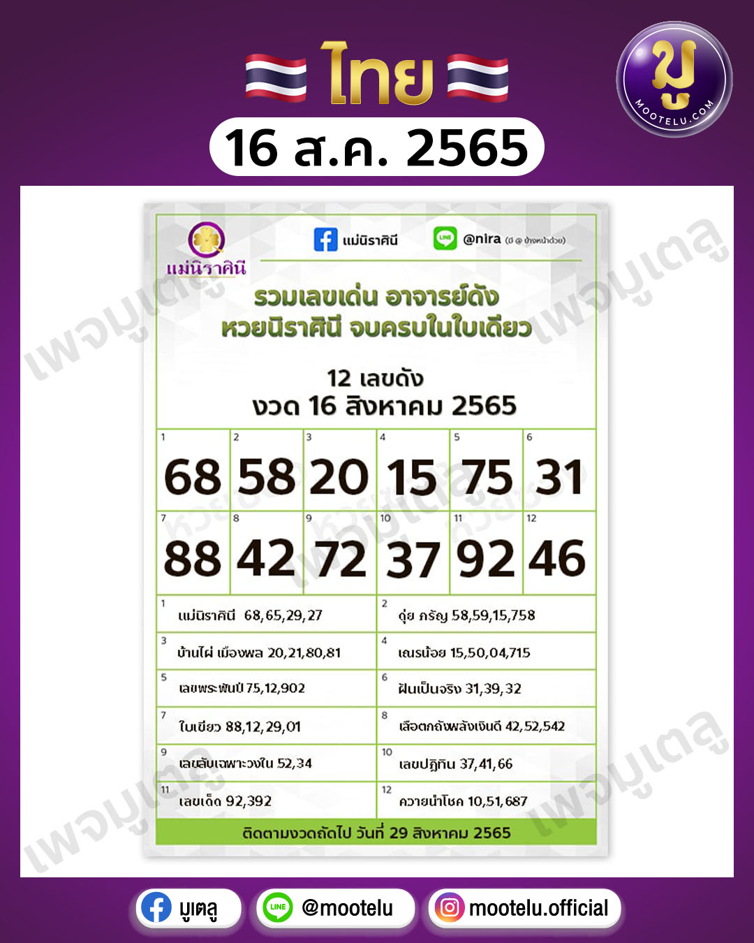 แม่นิราศินี จบครบในใบเดียว 16-8-65