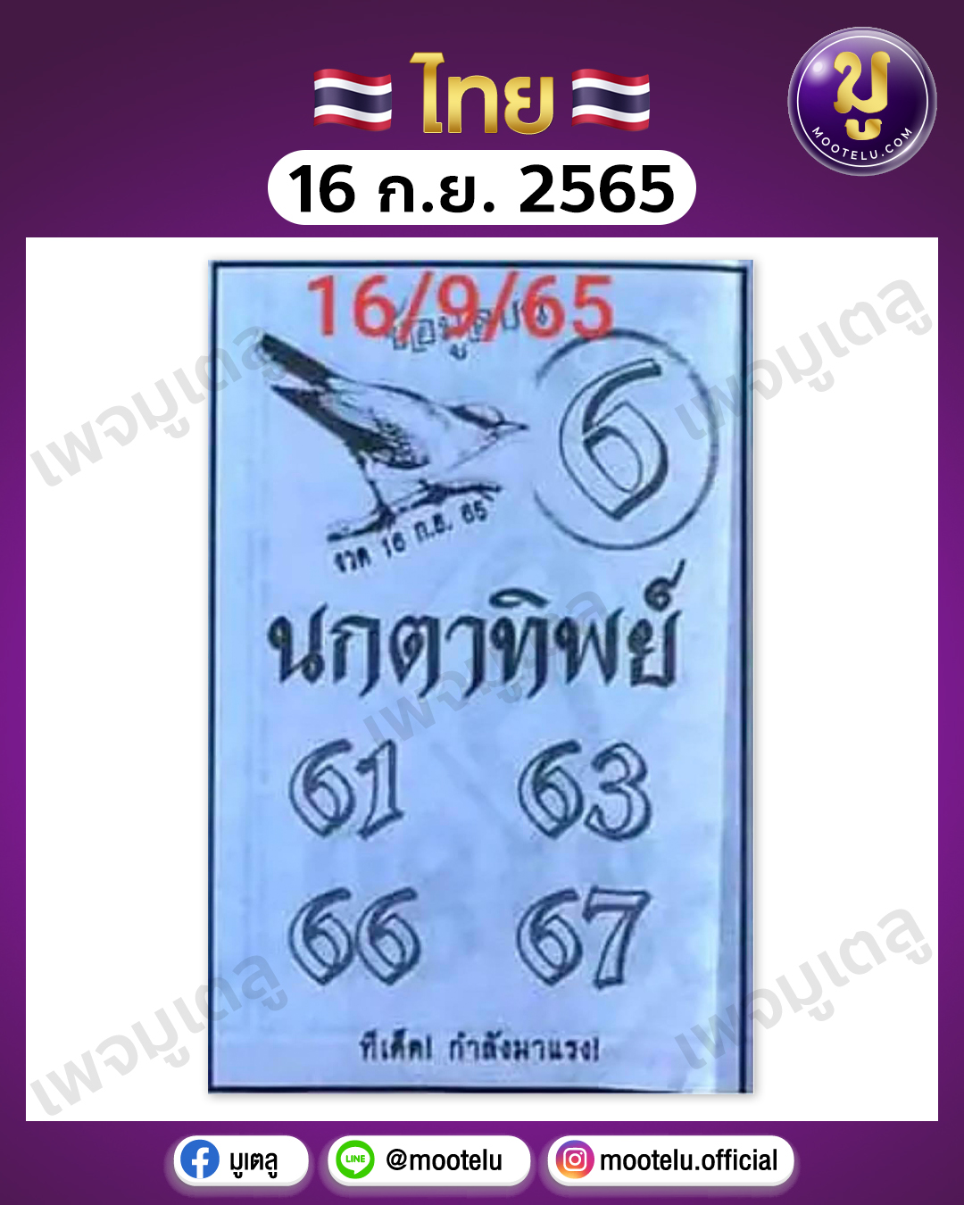 นกตาทิพย์ 16-9-65