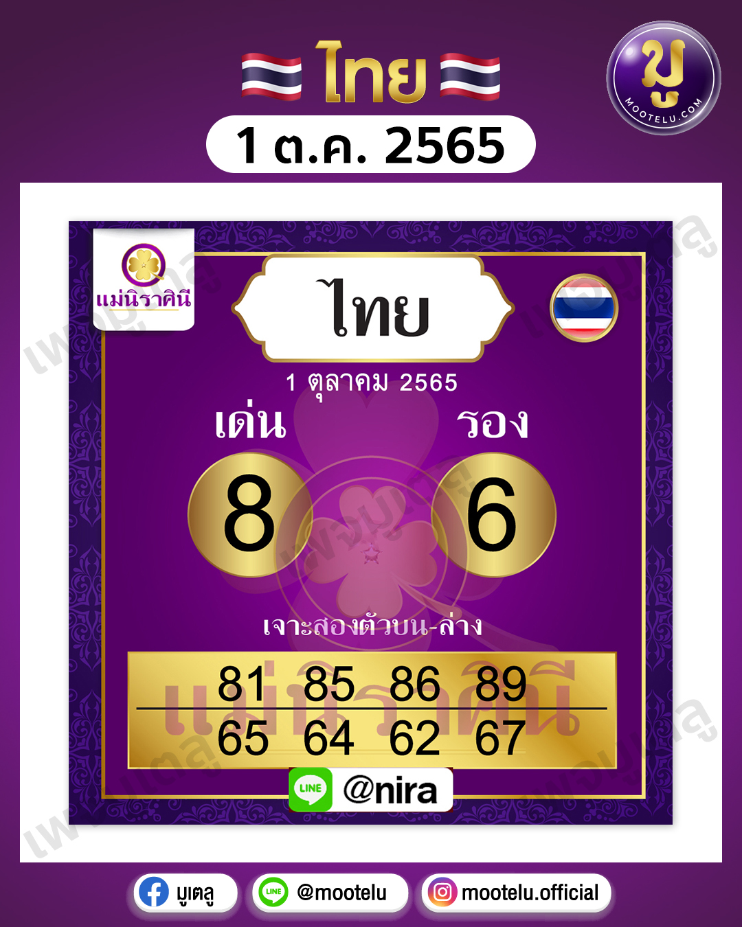 แม่นิราศินี ใบม่วง 1-10-65