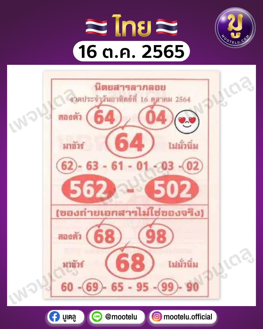 นิตยสารลาภลอย 16-10-65