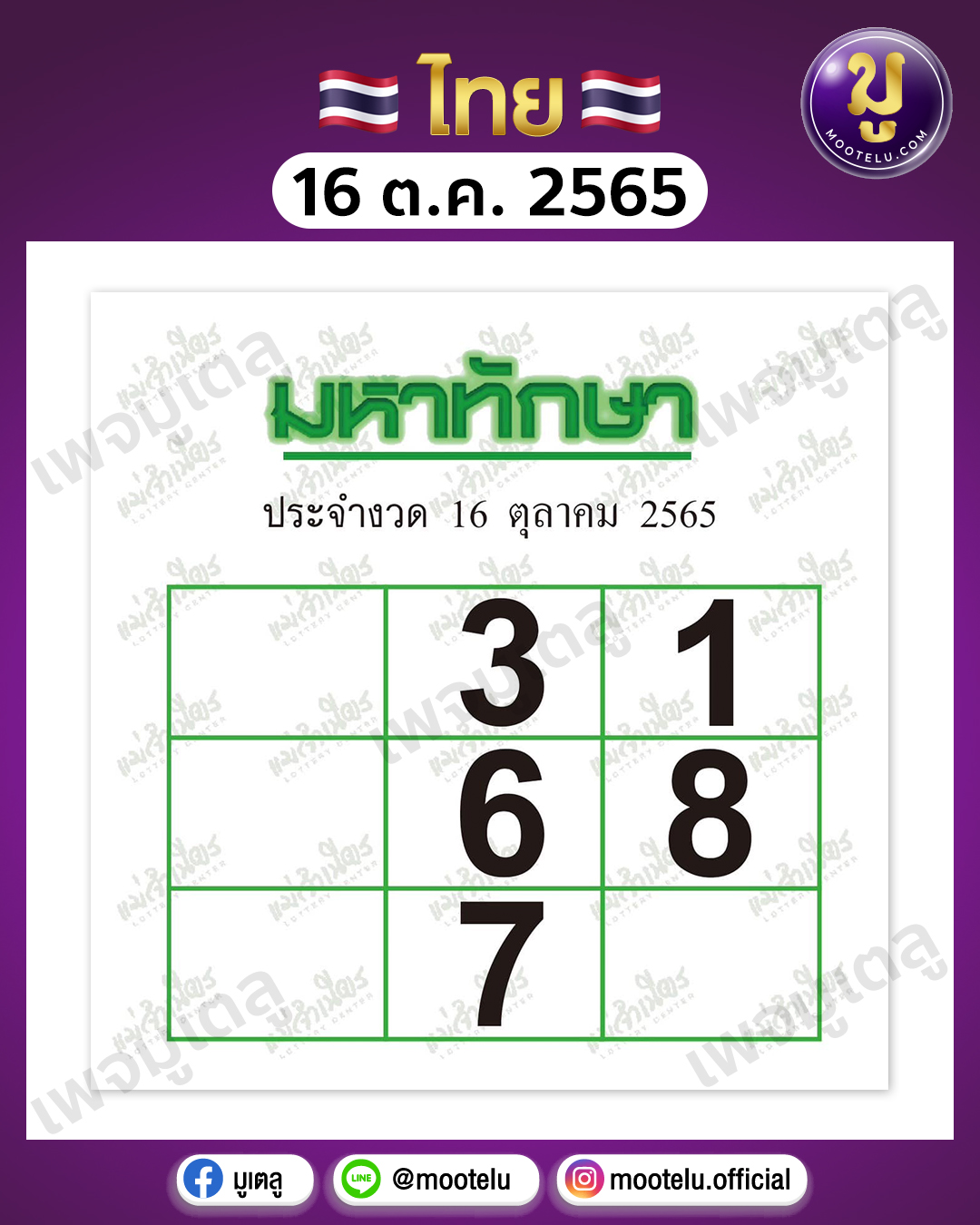 มหาทักษา 16-10-65