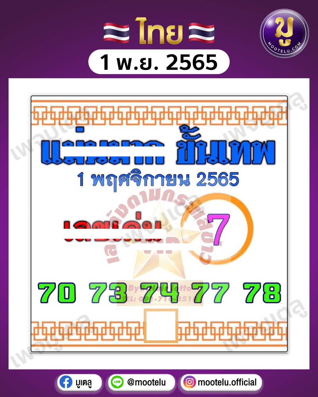 แม่นมาก ขั้นเทพ 1-11-65