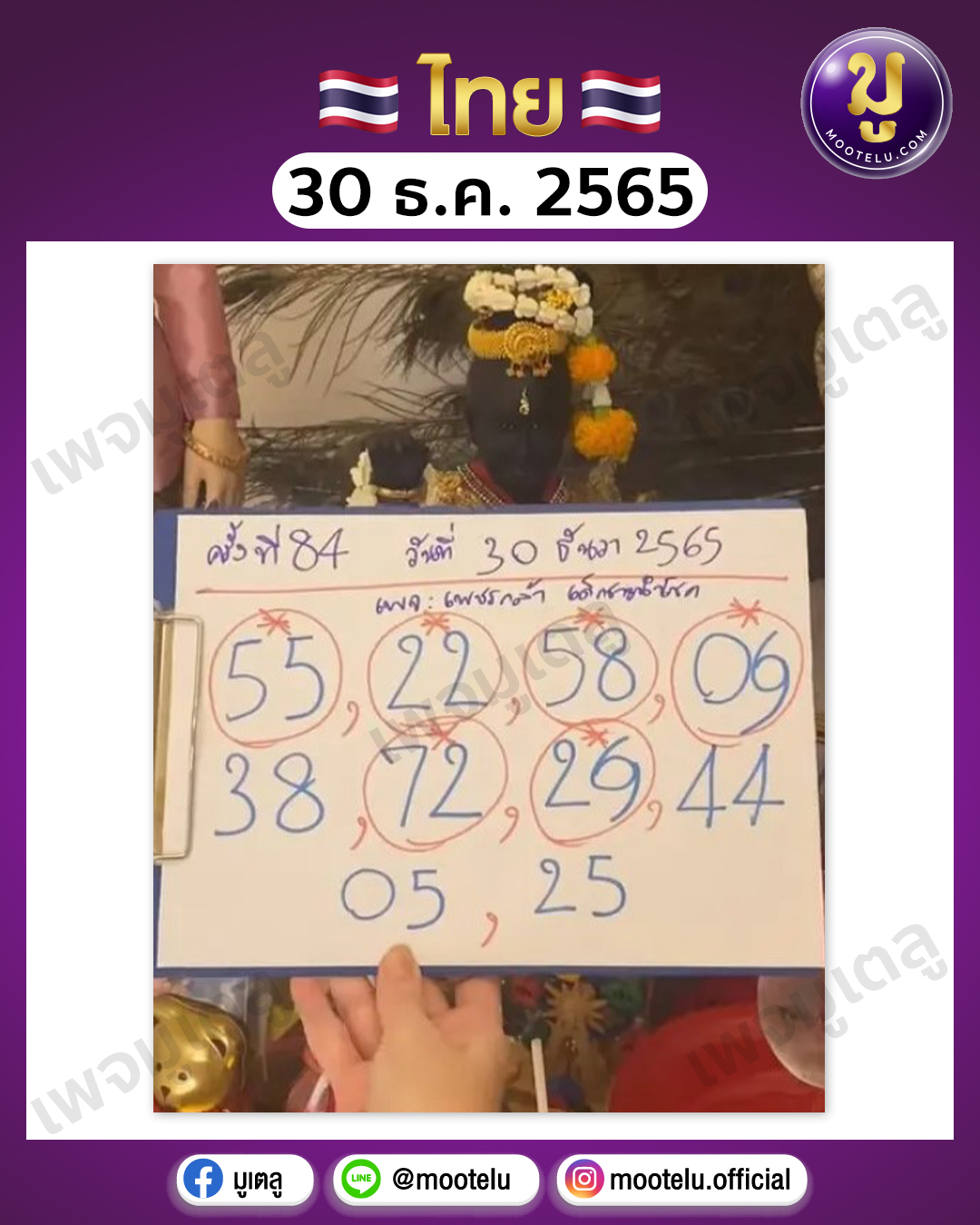 หวยเพชรกล้า เด็กชายนำโชค 30-12-65