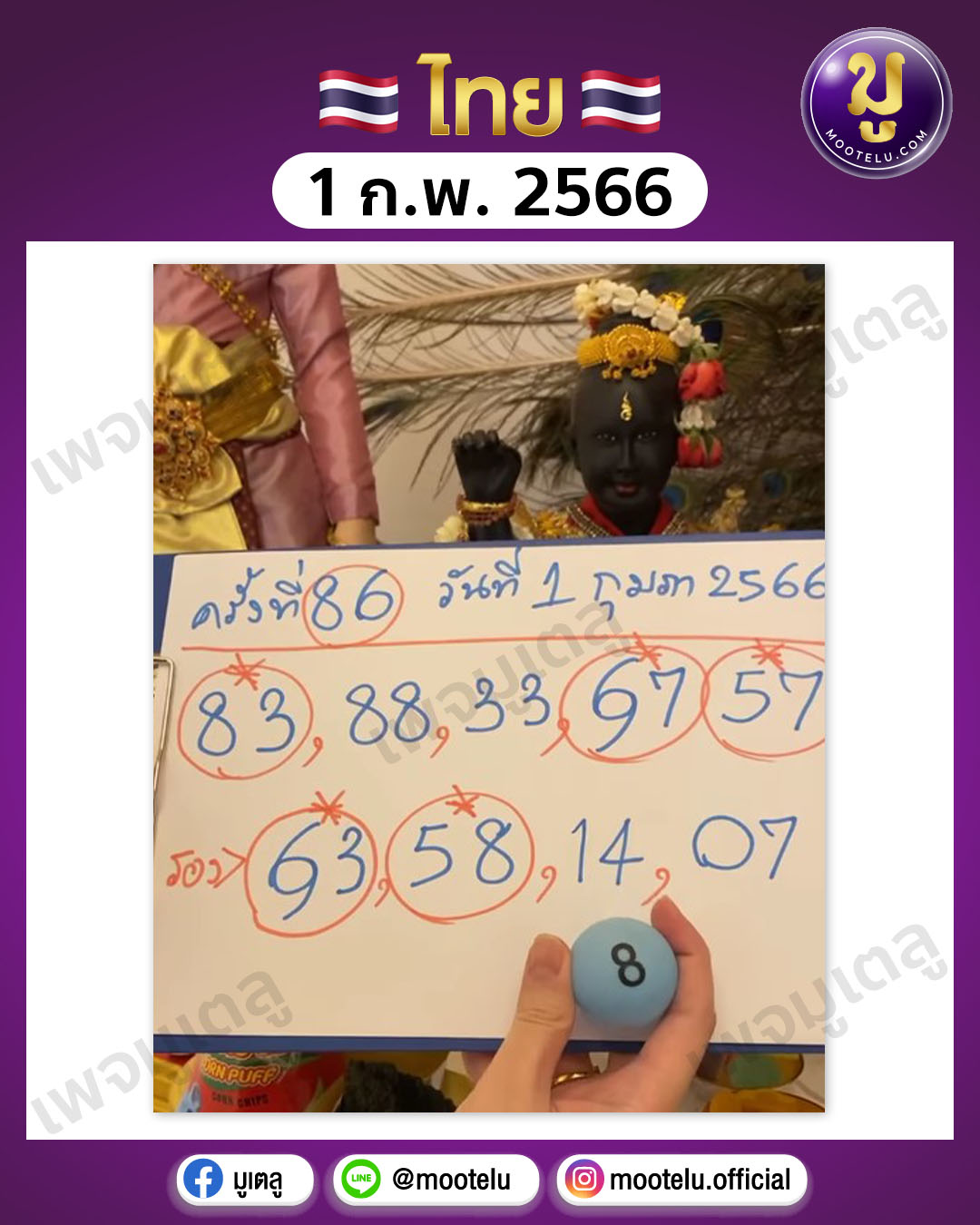 หวยเพชรกล้า เด็กชายนำโชค 1-2-66