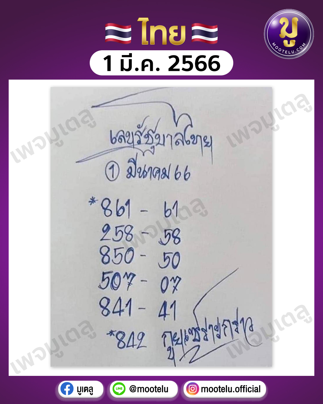 หวยกูยเซราะกราว 1-3-66