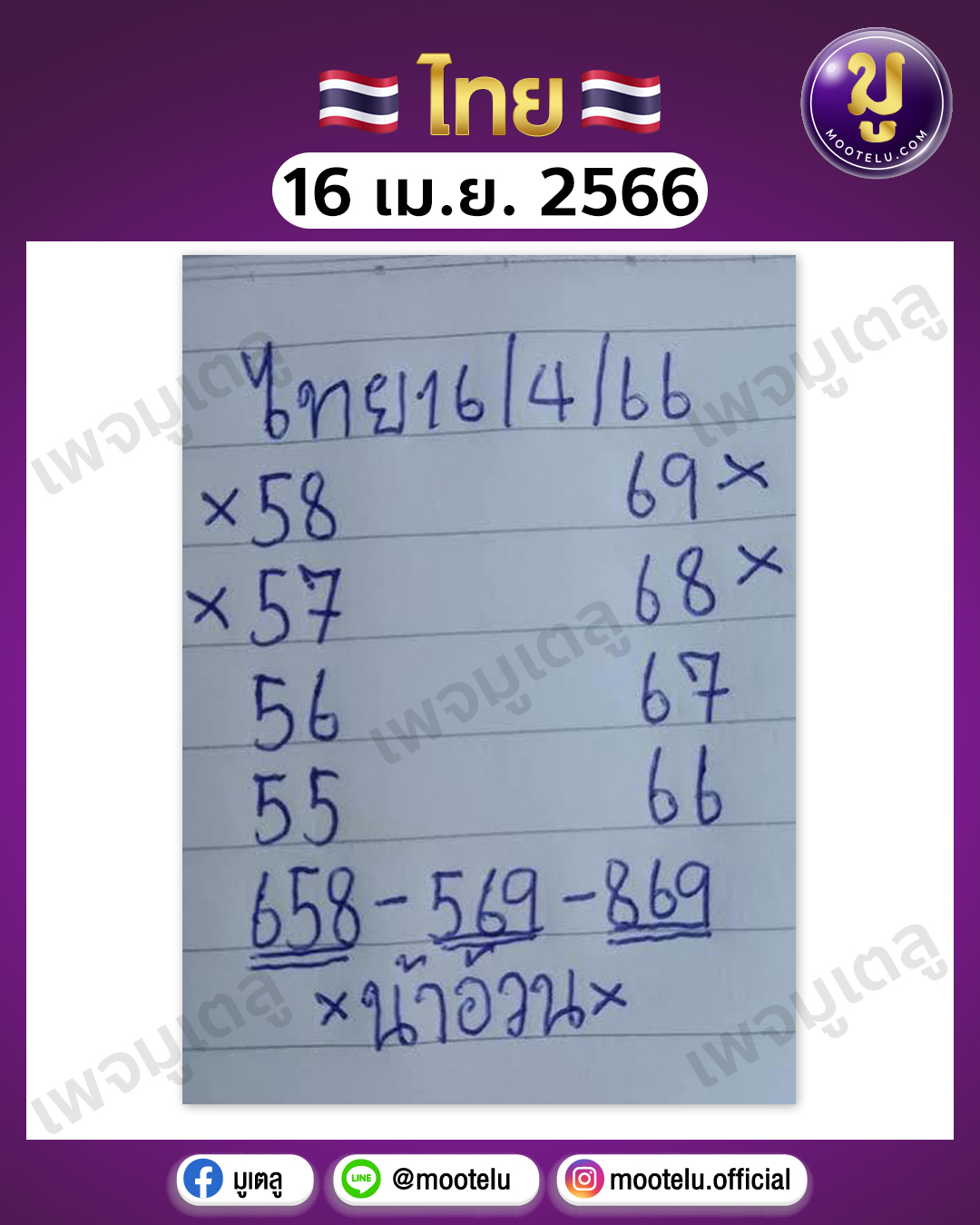 หวยน้าอ้วน 16-4-66