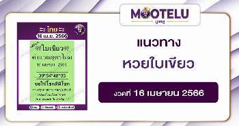 หวยใบเขียว 16-4-66
