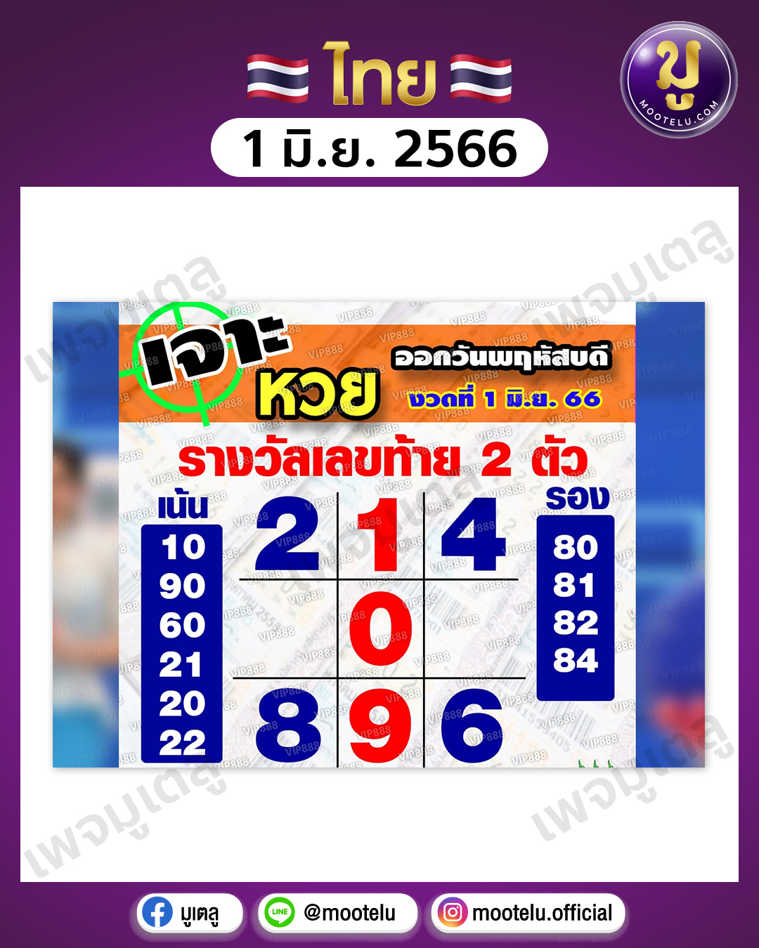 หวยอาจารย์ส้ม 1-6-66